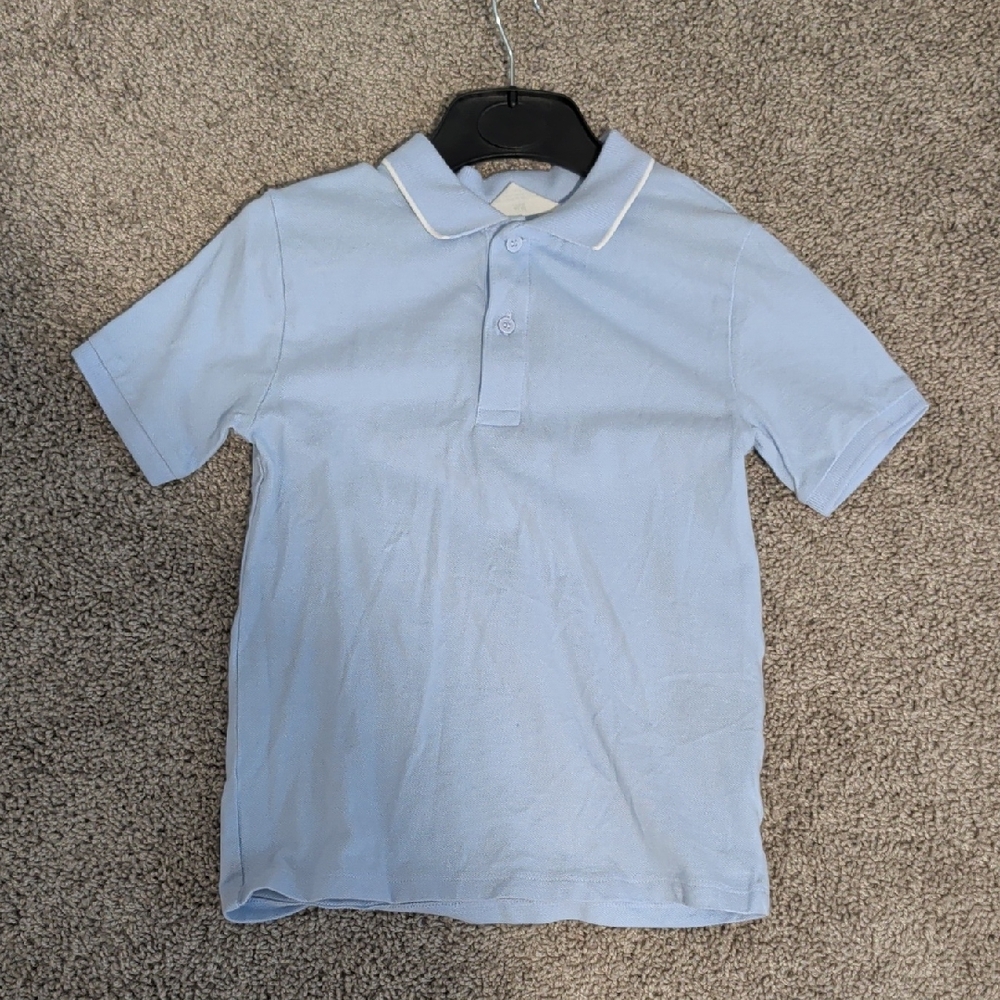 H&M Boys Light Blue Polo Shirt Size 6 Years